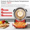 YASHE Four à pizza électrique QL31W, 400 °C, 1200 W, pierre Voir les images du produit 2
