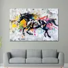 Modern rennendes Pferd Colour Wandbild Leinwandbild Produktbild-Vorschau 3
