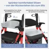 ELONEO 2in1 Rollstuhl Rollator faltbar und leicht mit Sitz, Produktbild-Vorschau 3