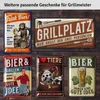 Blechschilder Grillen, Grill Schild der tut nix der will Produktbild-Vorschau 6