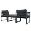 Flieks Gartenlounge Set 4-pièces, meubles de balcon meubles Voir les images du produit 8