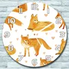 Wanduhr aus Glas Rund fi 30 Fuchs Waldland Tiere Quarz Deko Produktbild-Vorschau 1
