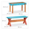 Relaxdays Kindersitzgruppe Garten, Holz, Spieltisch Set aus Produktbild-Vorschau 6