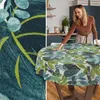Tischdecke Botanik Tropik Grüntöne Rund 140cm Schnittkante Produktbild-Vorschau 6