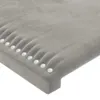 vidaXL LED Kopfteil Hellgrau 90x5x78/88 cm Samt Produktbild-Vorschau 5