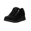 A black sneaker with a zipper on a white background. Produktbild-Vorschau