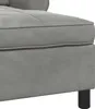 vidaXL Ležadlo s vankúšom svetlosivé 91 x 157 x 91 cm zamat Náhľad obrázku produktu 7