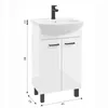 Stamar | Koupelnová skříňka - s umyvadlem - 50 cm - baterie Náhled obrázku produktu 6