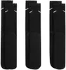 Three pairs of black Nike crew socks are displayed vertically against a white background. Produktbild-Vorschau