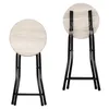 Lot de 2 tabourets pliants en bois et métal - 47 x 33 cm - Voir les images du produit 5