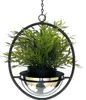 A hanging planter with a green plant inside, suspended by a chain. Anteprima dell’immagine prodotto