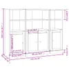vidaXL Highboards 3 Stk. Räuchereiche Holzwerkstoff -  Produktbild-Vorschau 9