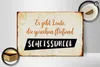 Holzschild Spruch 30x20cm gibt Leute sprechen Scheissdreck Produktbild-Vorschau 2
