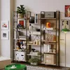 Průmyslový Regál Stojící Světlá Hnědá Loft Na Knihy Náhled obrázku produktu 6