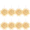 Eight straw stars are arranged in two rows of four against a white background. Produktbild-Vorschau