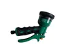 A green and black garden hose nozzle with multiple spray settings. Produktbild-Vorschau
