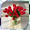 EDIBAZZAR | Künstlicher roter Tulpenstrauß 10 Stück Produktbild-Vorschau 2