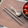 Qunature Outdoor Camping Przenośny zestaw sztućców 4 sztuki Podgląd zdjęcia produktu 6