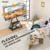 TVON Schwarzer Rollständer für Fernseher Höhenverstellbar Produktbild-Vorschau 6