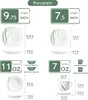A diagram showing the dimensions and capacities of porcelain tableware. Náhled obrázku produktu