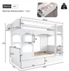 Flieks Etagenbett 90x200cm mit Klappbarem Schreibtisch, Produktbild-Vorschau 7