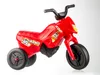 A red toy motorcycle with black wheels and handlebars, set against a white and light gray gradient background. Anteprima dell’immagine prodotto
