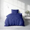 Uni Bettwäsche 155x220 cm blau dunkelblau Einfarbig Produktbild-Vorschau 2