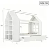 Flieks Kinderbett 90x200cm mit Led, Hausbett mit Fenster Produktbild-Vorschau 5