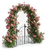 Relaxdays Rosenbogen mit Tür, Metall, Garten, H x B x T: Produktbild-Vorschau 1