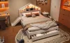 Kinderbed 140x200 cm, beige, gestoffeerd huisbed met Productafbeelding-voorbeeld 12