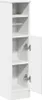 A white bathroom cabinet with its door open, showing shelves inside. Náhled obrázku produktu