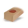 500x Blockbodenbeutel Kraftpapier braun mit Sichtfenster  Produktbild-Vorschau 2