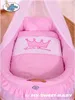 Cestino Mosè in vimini con tettuccio - Little Princess rosa Anteprima dell’immagine prodotto 2