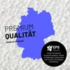 A blue outline of Germany is superimposed on a background of white beads, with text overlays. Anteprima dell’immagine prodotto
