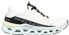 A white athletic shoe with black accents and a light blue sole. Náhled obrázku produktu