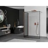 Mexen Kioto Duschwand Walk-in 110 x 90 cm, schwarzes Produktbild-Vorschau 2