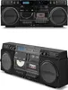 A black Medion boombox with two large speakers, a CD player, cassette deck, and radio tuner. Anteprima dell’immagine prodotto