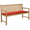 vidaXL Coussin pour banc de jardin rouge 150x50x3 cm tissu Voir les images du produit 11