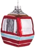 A glass ornament shaped like a red ski gondola. Voir les images du produit