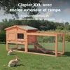 Wiltec Clapier XXL – 1560 x 520 x 680 mm – 2 étages – Toit Voir les images du produit 4