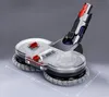 A vacuum cleaner attachment with two rotating mop pads and a water tank, shown against a plain gray background. Produktbild-Vorschau