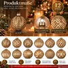 Weihnachtskugeln Glas 12er Set Christbaumkugeln Baumschmuck Produktbild-Vorschau 2