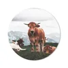 MuchoWow® Mauspad Mousepad Tiere - Kuh - Berg 20x20 cm - Produktbild-Vorschau 1