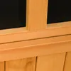 A close-up view of wooden slats and framing, likely part of an outdoor storage box. Produktbild-Vorschau