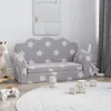 Best Möbel Kinder-Schlafsofa 2-Sitzer Hellgrau mit Sternen Produktbild-Vorschau 1