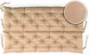 A top-down view of a sand-colored tufted cushion with ties on the sides. Produktbild-Vorschau