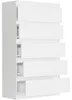 Komoda 70 cm 5 zásuvek skříňka FRAMIRE R-5 bílá Náhled obrázku produktu 6