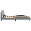 vidaXL Bettgestell "Dover" Hellgrau 120x200 cm Stoff Produktbild-Vorschau 5
