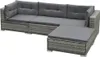 vidaXL Garten-Lounge-Set, 5-teilig, Poly Rattan, Grau, Produktbild-Vorschau 3
