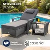 CASARIA® Sonnenliege mit Rollen Extra Breit 90cm 7cm Produktbild-Vorschau 6